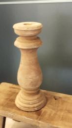 Mooie grote/grove houten kandelaar (stoer en sober style), Huis en Inrichting, Woonaccessoires | Zuilen en Pilaren, Ophalen of Verzenden