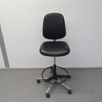 Ahrend hoge werkstoel - zwarte skai werkplaatsstoel, Gebruikt, Ophalen
