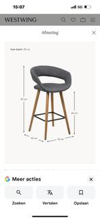 8 bar stoelen, Huis en Inrichting, Barkrukken, Ophalen of Verzenden, Zo goed als nieuw, Met voetsteun, 60 tot 90 cm