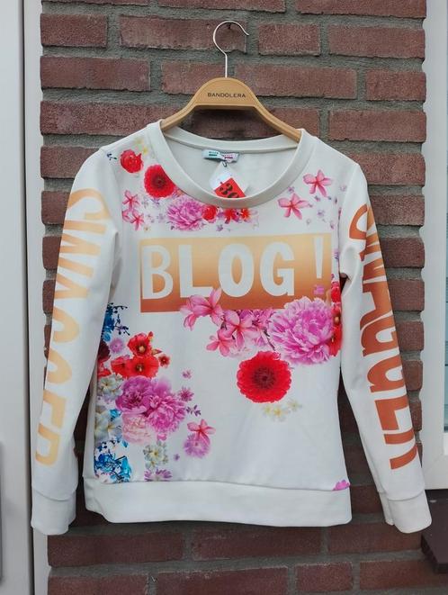 Nieuw! Kleurrijke trui " Blog" van Italy, S, Kleding | Dames, Truien en Vesten, Nieuw, Maat 36 (S), Overige kleuren, Verzenden