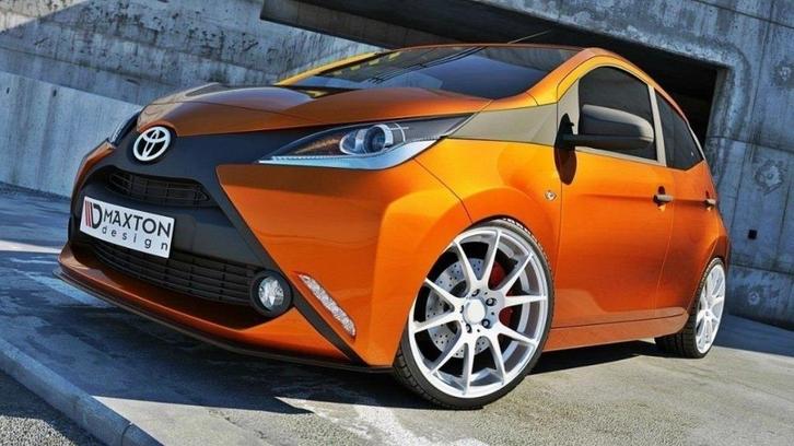 Voorlip splitter frontlip lip spoiler - Toyota Aygo 14-18, Auto diversen, Tuning en Styling, Ophalen of Verzenden