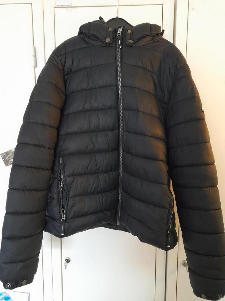 Superdry jas zwart, Kleding | Dames, Jassen | Winter, Gedragen, Maat 42/44 (L), Zwart, Ophalen of Verzenden