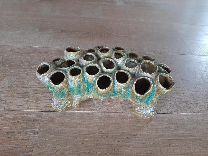 Daan Kromhout vaas koraal, leuk voor Sinterklaas, Huis en Inrichting, Woonaccessoires | Vazen, Zo goed als nieuw, Groen, Minder dan 50 cm