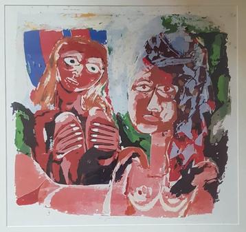 John Lie A Fo (1945) Kleur Lithografie " Le Jardin" Ges Gen  beschikbaar voor biedingen