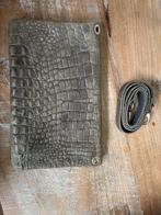 Lederen schouder tas, Sieraden, Tassen en Uiterlijk, Tassen | Damestassen, Ophalen of Verzenden, Nieuw, Groen, Schoudertasje