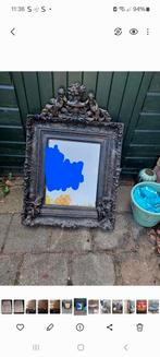 Spiegel zwart met ornament., Ophalen, Rechthoekig, Minder dan 100 cm