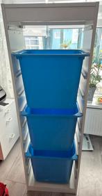 Ikea Trofast opbergkast 46x30x145 met blauwe bakken, Ophalen, Gebruikt, Trofast