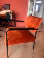 Mooie terra fauteuil / stoel met zwart frame, Overige kleuren, Ophalen of Verzenden, Zo goed als nieuw, Metaal