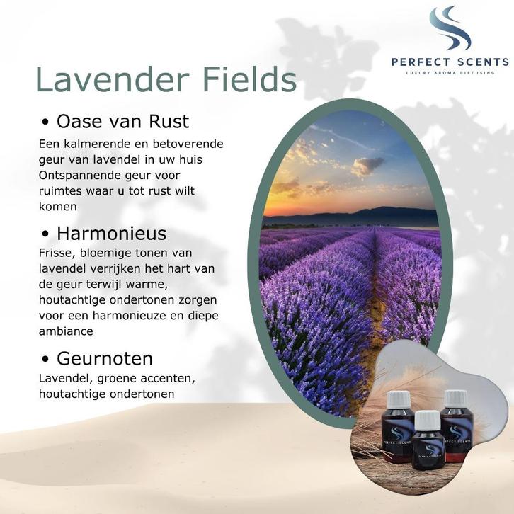 20% Korting - Lavender Fields - Aroma voor Geurmachines, Huis en Inrichting, Woonaccessoires | Overige, Nieuw, Ophalen of Verzenden