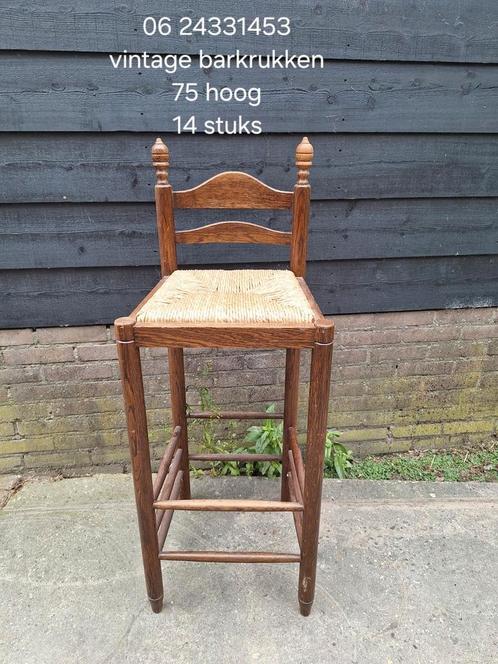 Vintage barkrukken serie van 14 stuks, Huis en Inrichting, Barkrukken, Zo goed als nieuw, Ophalen