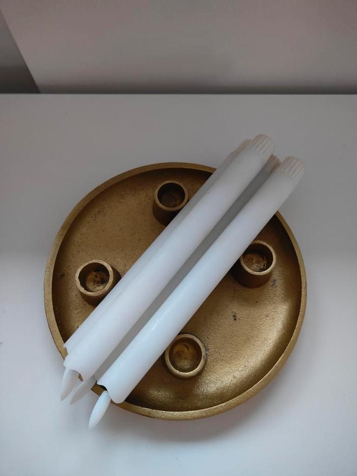 Kandelaar met LED kaarsen, Huis en Inrichting, Woonaccessoires | Kandelaars en Kaarsen, Nieuw, Kandelaar, Minder dan 25 cm, Metaal