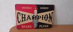 Vintage Champion Bougies Blikken Bord 15x20 cm, Ophalen of Verzenden, Nieuw