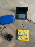 Nintendo 3DS XL + super Mario bros 2  opberghoes oplader, Spelcomputers en Games, Spelcomputers | Nintendo 2DS en 3DS, Zwart, Ophalen of Verzenden