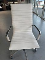 Bureau Stoel, Gebruikt, Wit, Leer, Ophalen of Verzenden