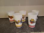 Vintage melkglas glazen, Glas of Glazen, Gebruikt, Ophalen of Verzenden, Glas