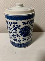 Te Koop Voorraadpot Bloemen Delfts Blauw, Antiek en Kunst, Ophalen of Verzenden