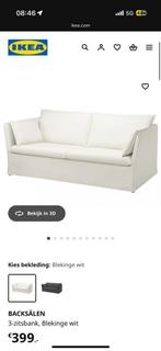 Ikea bank wit, Huis en Inrichting, Banken | Bankstellen, Ophalen, 75 tot 100 cm, Stof, 200 tot 250 cm