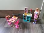 Barbie Mattel kookset incl barbie en chelsea, Ophalen of Verzenden, Zo goed als nieuw, Barbie