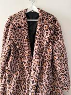 Luipaard lichtroze panterprint fake fur bontjas lange jas L, Kleding | Heren, Maat 52/54 (L), Carnaval, Nieuw, Ophalen of Verzenden