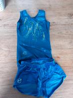 Turnpakje (korte mouw) met broekje maat 140., Kindermaat 122 t/m 140, Ophalen of Verzenden, Zo goed als nieuw, Turnpak(je)