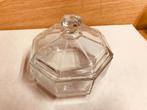 Glazen pot met deksel, Antiek en Kunst, Antiek | Glas en Kristal, Ophalen of Verzenden