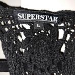 Superstar topje gehaakt rug, Kleding | Dames, Tops, Zwart, Ophalen of Verzenden, Zo goed als nieuw, Zonder mouw