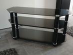 Glazen TV meubel met 3 planken, Ophalen, Zo goed als nieuw, 25 tot 50 cm, Minder dan 100 cm