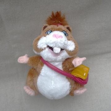 Hamster met punkkapsel en schoudertas. 17 cm. Albert heijn. beschikbaar voor biedingen
