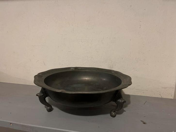 Antieke Tinnen Fruitschaal, Antiek en Kunst, Antiek | Tin, Ophalen of Verzenden