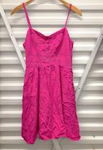 kort fuchsia viscose jurkje, Ophalen of Verzenden, Zo goed als nieuw, Vintage, Roze