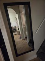 Zwarte passpiegel met barok rand, Huis en Inrichting, Woonaccessoires | Spiegels, Ophalen, Zo goed als nieuw, Rechthoekig, Minder dan 50 cm