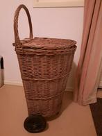 Rieten boodschappentrolley, 30 cm of meer, Bruin, Zo goed als nieuw, Wieltjes