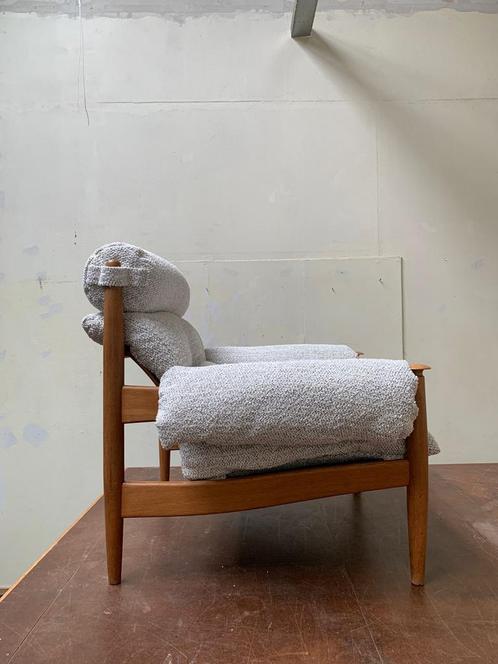 Vintage Eric Merthen Fauteuil - Scandinavisch Design, Huis en Inrichting, Fauteuils, Zo goed als nieuw, Hout, 75 tot 100 cm, Ophalen