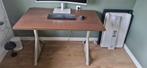 IKEA IDASEN Bureau Bruin/Beige - Japandi Stijl, Ophalen, In hoogte verstelbaar, Zo goed als nieuw, Bureau