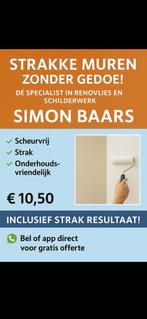 All-in renovlies/ glasvlies behangen €10.50 per M2 actie, Garantie, Behangen
