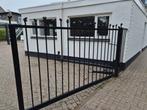 Dubbele draaipoort 6x1.60 9005, Tuin en Terras, Tuinhekken en Hekwerk, Ophalen, Met poort, Gebruikt, Spijlenhekwerk