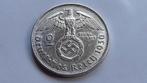WO2 2 Reichsmark 1936G zilver nazi duitsland. Zeldzaam, Postzegels en Munten, Munten | Europa | Niet-Euromunten, Zilver, Duitsland