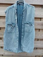 Vintage Denim Shirt Sleeveless *Distressed Look* (XL), Gedragen, Blauw, Ophalen of Verzenden, Maat 56/58 (XL)