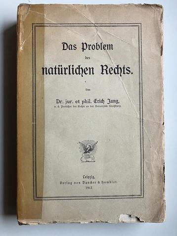 Das problem des natürlichen rechts(1912) beschikbaar voor biedingen