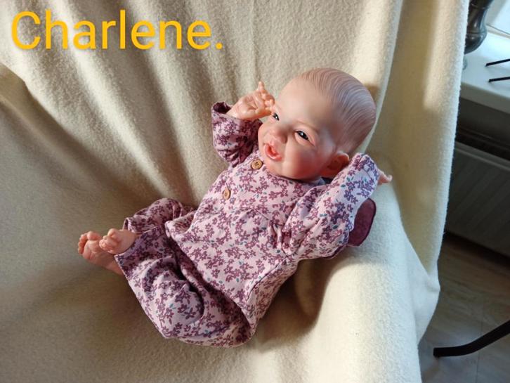 Reborn charlene, Verzamelen, Poppen, Zo goed als nieuw, Pop, Levensecht of Reborn, Ophalen of Verzenden