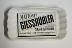 1900 1920 Mattoni's porseleinen schaal asbak reclame drank, Ophalen of Verzenden, Zo goed als nieuw, Reclamebord