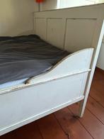 Wit houten bed ( twijfelaar), Wit, Nostalgisch, Twijfelaar, Hout
