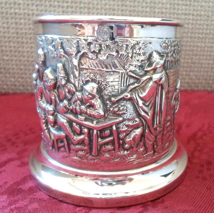 Douwe Egberts Lepelvaasje. Verzilverd., Huis en Inrichting, Keuken | Servies, Zo goed als nieuw, Overige typen, Overige stijlen