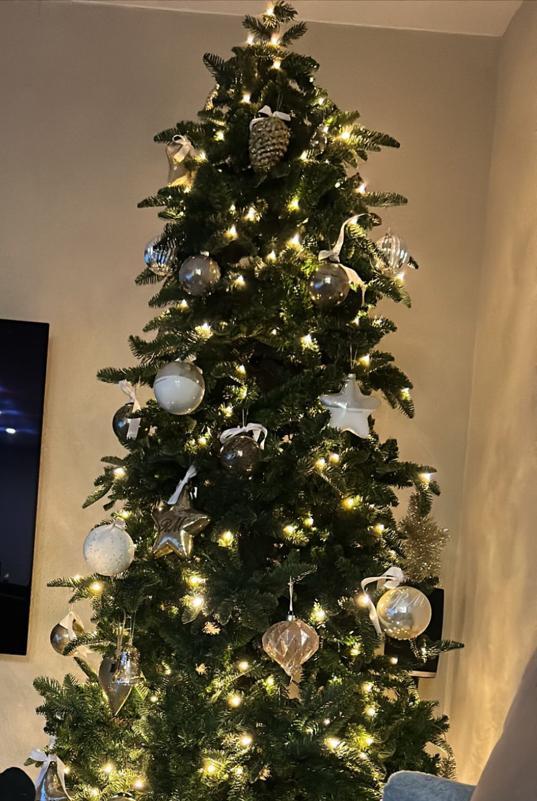Kerstboom incl led lampjes 230cm, Diversen, Kerst, Zo goed als nieuw, Ophalen