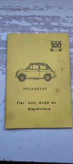 Vraagbaak Fiat 500 incl 500D en Giardiniera, Boeken, Auto's | Boeken, Ophalen of Verzenden, Overige merken