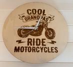 Mooie houten motor klok, Huis en Inrichting, Woonaccessoires | Klokken, Ophalen of Verzenden, Nieuw