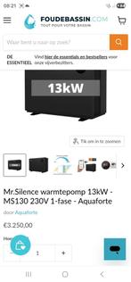 Zwembad warmtepomp 13kw full inverter bijna niet gebruikt, Ophalen, Zo goed als nieuw