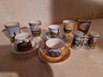 11 delig oud servies met afbeelfingen van plaatsen, Ophalen of Verzenden