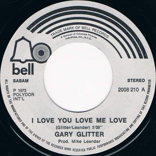 Gary Glitter – I Love You Love Me Love / Hands Up ! It A Sti, Cd's en Dvd's, Vinyl Singles, Gebruikt, Single, Pop, 7 inch, Ophalen of Verzenden