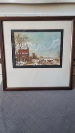 Prachtige Ets van :Andreas Schelfhout: Romantisch Landschap, Ophalen of Verzenden